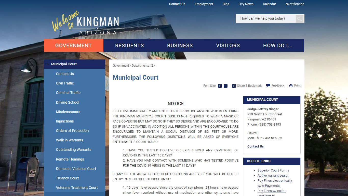 Municipal Court | City of Kingman, AZ